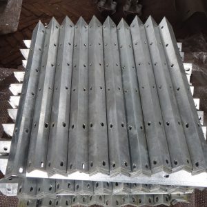 Angle Bracketerial handling equipment. Choose from a single rail system using an 18" high post or a two rail system using a 42" high post. All guardrail sections and posts are shipped with fasteners to assemble and anchor to your concrete floor.